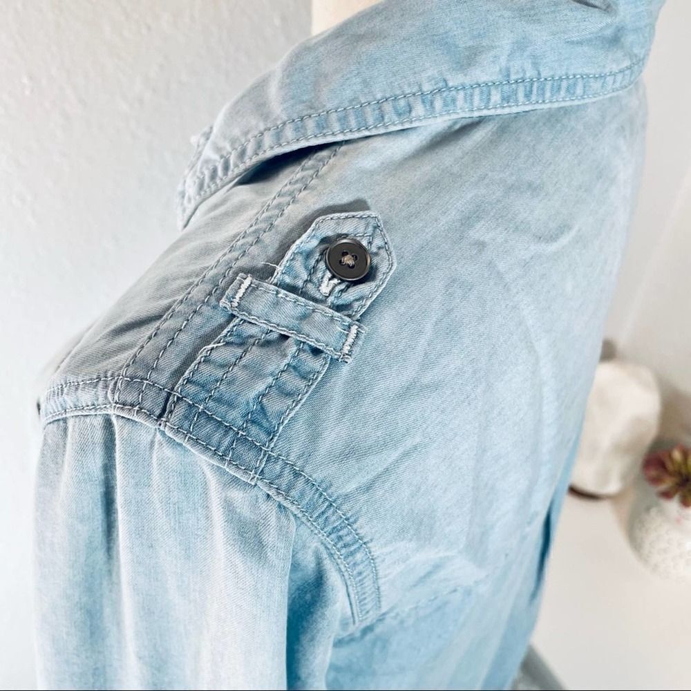 SO Shirt Dress Relaxed Denim Womens Small - Picture 8 of 13